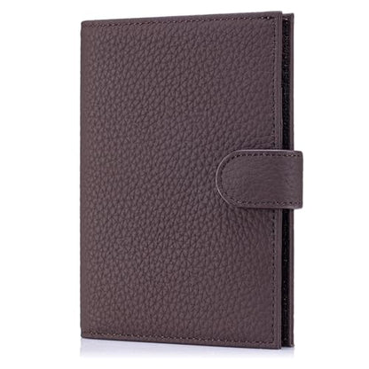 Karmiir RFID Passport Holder Travel Wallet for Women, Leather Passport Cover with Card Holders SIM Slots, Zippered Coins Pocket and Cash Slot Slim Compact Travel Wallet (Coffee) - color: Coffee