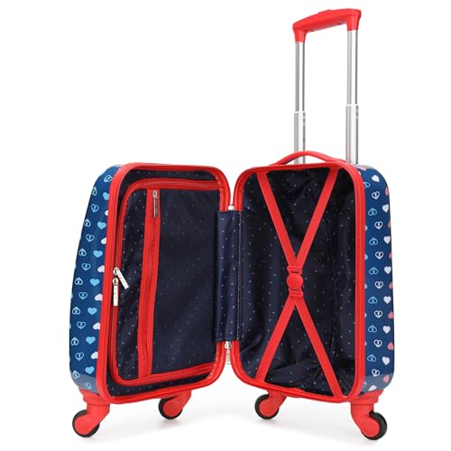 Nautica Kids Luggage - 18" Rolling Hardside Upright Carry-on Suitcase with Spinner Wheels, Peace Print - color: Nautica Peace