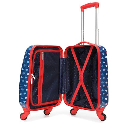 Nautica Kids Luggage - 18" Rolling Hardside Upright Carry-on Suitcase with Spinner Wheels, Peace Print - color: Nautica Peace