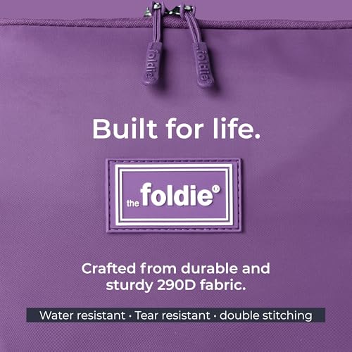 The Foldie Foldable Travel Bag for Women - 40L Weekender Bag with Multiple Pockets - Carry On Expendable Travel Bag - color: Purple