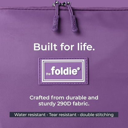 The Foldie Foldable Travel Bag for Women - 40L Weekender Bag with Multiple Pockets - Carry On Expendable Travel Bag - color: Purple