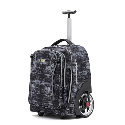 NEW TILAMI 20 Inch Rolling Backpack for School Stair-Climbing Big Wheel - color: Grey Mosaic