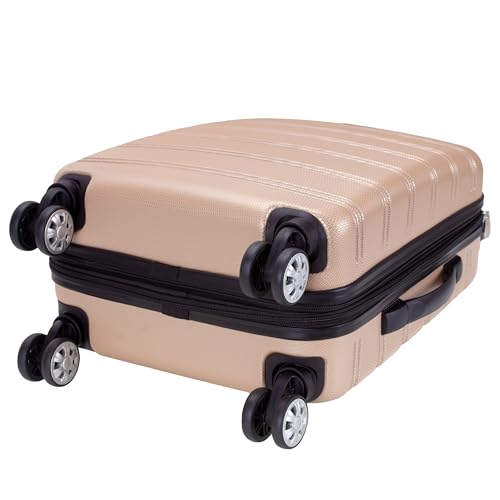 Rockland Melbourne Hardside Expandable Spinner Wheel Luggage, Carry-On 20", Champagne - color: Champagne, size: Carry-On 20"