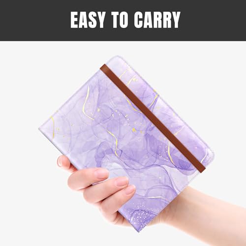 Rimilak Passport Holder,RFID Blocking Passport Cover, Purple Marble - color: Purple Marble