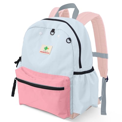 atgark Kids Backpack, 1.0L, Cotton Candy, Kindergarten Elementary School, Lightweight, Soft Shell, Zipper, Unisex, Little Kid, Nylon, 13"H Fit A4 Folder, Adjustable Straps - color: Cotton Candy, size: Age 2-5 (13.3" H Fit A4 Folder)