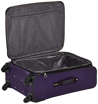 American Tourister Pop Max Softside Luggage with Spinner Wheels, Purple, 3-Piece Set (21/25/29) - color: Purple