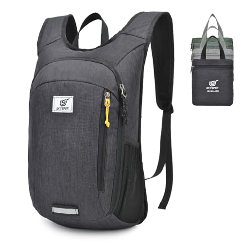 SKYSPER Small Daypack 10L/15L/20L Hiking Backpack Packable Lightweight Travel Day Pack for Women Men - color: Black, size: 20l