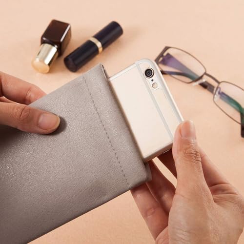 TRIUMPH VISION Eyeglass Case Glasses Case Soft Sunglass Pouch Sleeve 3 Pack - color: 3 Pack Grey