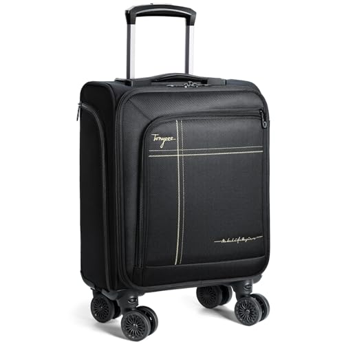19 Inch Carry on Luggage 22x14x9 Airline Approved, Softside - color: Black, size: 19 inch_Carry on