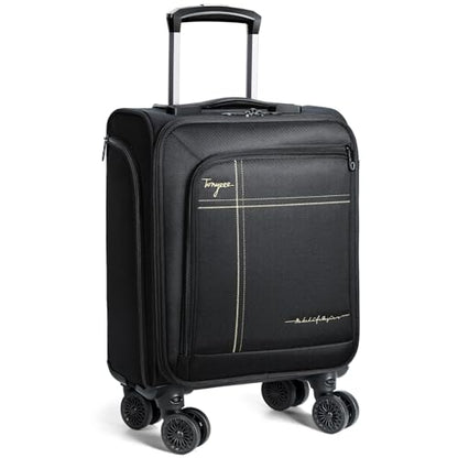 19 Inch Carry on Luggage 22x14x9 Airline Approved, Softside - color: Black, size: 19 inch_Carry on