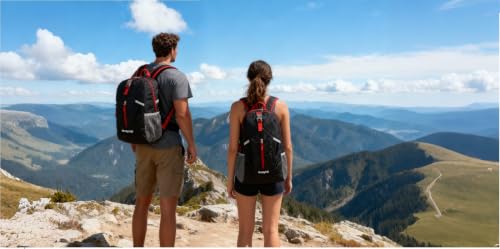 levayhill 25L Foldable Hiking Backpack,Small Packable Daypack, Black - color: Black