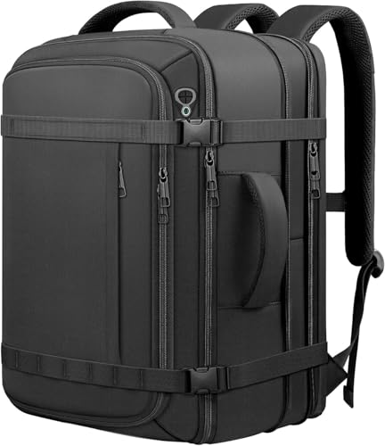 Travel Backpack with LifetimeWarranty,Expandable Carry on Backpack,Black - color: Black, size: 17.3inch - 19.2"x13.4"x7.9"(+2.7")