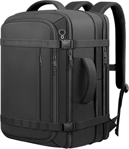 Travel Backpack with LifetimeWarranty,Expandable Carry on Backpack,Black - color: Black, size: 17.3inch - 19.2"x13.4"x7.9"(+2.7")