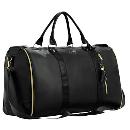 Convertible Garment Duffle Bag for Travel, All Black - color: Black