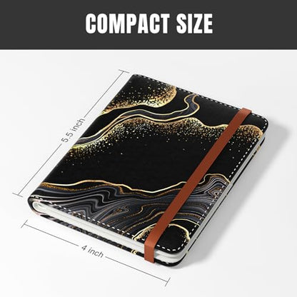 Rimilak Passport Holder,RFID Blocking Passport Cover, Black Gold Marble - color: Black Gold Marble