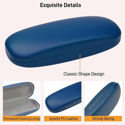 Glasses Case 4 Pack,Eyeglass Case Hard Shell for Women Men,Eye Glass Cases