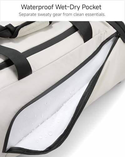 LUGGEX Duffle Backpack with Shoe Compartment, 40L Expandable Gym Travel Bag - color: Black