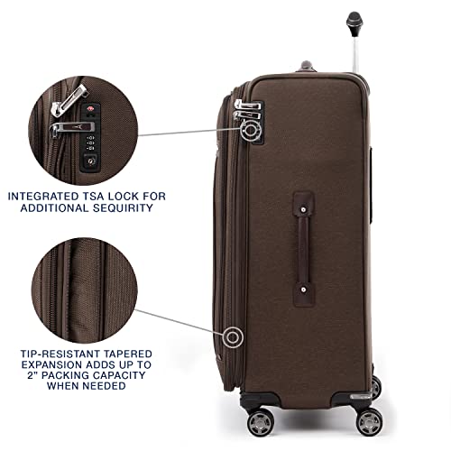 Travelpro Platinum Elite Checked Luggage Spinner, Espresso, 29-Inch - color: Rich Espresso Brown, size: Checked-Large 29-Inch