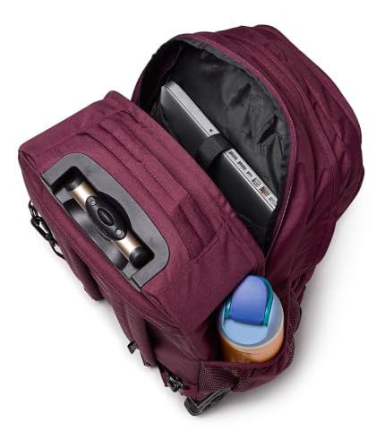 JanSport 36L Driver 8 Backpack – Large Rolling Bag, Cherry Lacquer - color: Cherry Lacquer