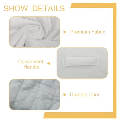 MeMoreCool Square Pouf Ottoman Foot Rest 20x20x15 Inches, Off-White - color: Striped Off-white