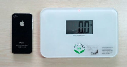 NewlineNY Auto Step On Super Mini Travel Bathroom Scale, 5.25" x 8.5" SBB0638SM: White - color: White