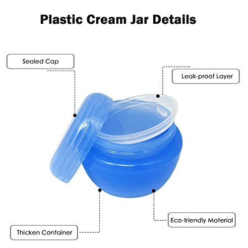 Cosywell Small Travel Containers Plastic 6 Pieces Travel Jars for Creams - style: C-6 Pieces