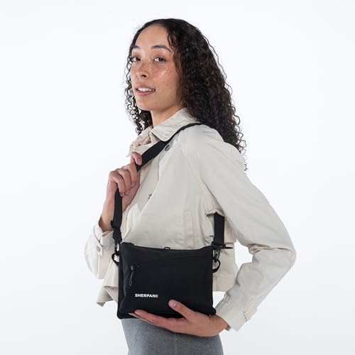Sherpani Zoom, Small Crossbody Purse for Women, Nylon Bag - color: Raven