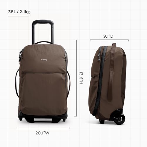 Bellroy Lite Carry-On 38L, Lightweight Luggage - RiverRock - color: RiverRock