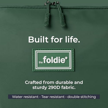 The Foldie Foldable Travel Bag for Women - 40L Weekender Bag with Multiple Pockets - Carry On Expendable Travel Bag - color: Army Green