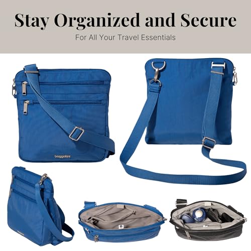 Baggallini Securtex Anti-Theft Large Crossbody - color: Lapis