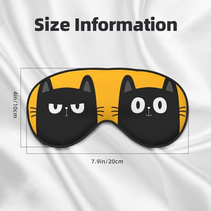 Sleep Mask Big Eye Black Cat Eye Shade Light Block for Meditation - color: Black Cat With Big Eyes