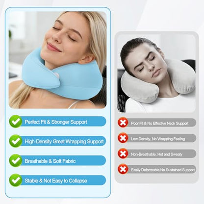 Neck Pillow Airplane,Plane Pillow for Long Flight,Travel Pillow Blue - color: Blue