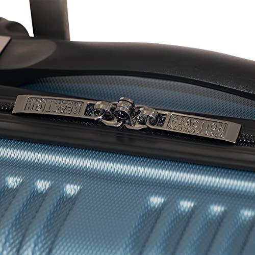 Kenneth Cole REACTION Out of Bounds Lightweight Hardshell 4-Wheel Spinner Luggage, Granite Blue, 24-Inch Checked - color: Granite Blue, size: 24-Inch Checked