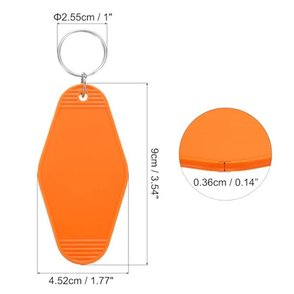 uxcell Hotel Keychains Blank Plastic - color: Orange