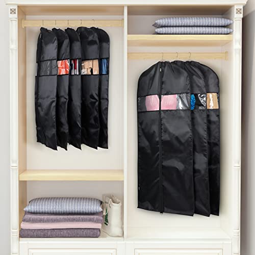 Univivi Garment Bag Suit Bag for Storage and Travel, 43 Inch, Set of 3 - size: 24"X43"-3pcs - Oxford
