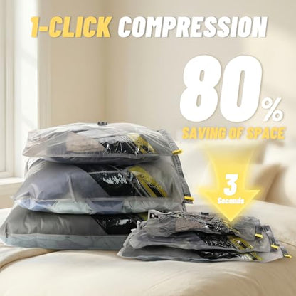 Cordless Vacuum Bags for travel - 20 Pack Rechargeable Wireless Vacuum Seal Bags for Clothing Travel, Space Saver vacuum storage bags with pump for Clothes, Blankets & Luggage Organization - style: 20 combo set-E