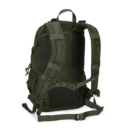 Mardingtop 소형 전술 백팩, Molle 하이킹 백팩, 배낭여행, 사이클링 및 자전거용, 15L/25L 백팩 - color: 아미 그린., size: 25L