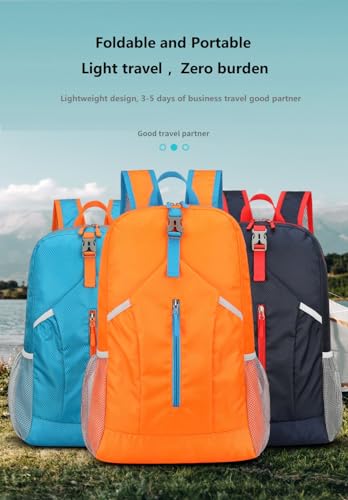 levayhill 25L Foldable Hiking Backpack,Small Packable Daypack, Orange - color: Orange