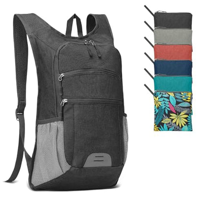Lightweight Foldable Daypack Travel Backpack 20L, Black - color: Black