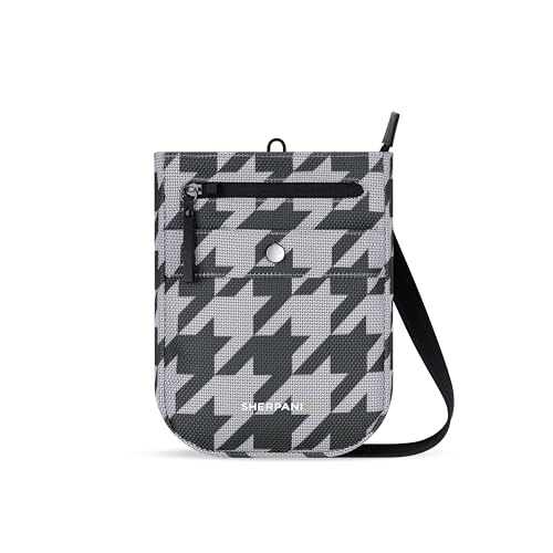 Sherpani Prima, RFID Anti-Theft Crossbody for Women - color: Grey Houndstooth Dark