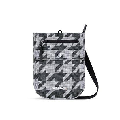 Sherpani Prima, RFID Anti-Theft Crossbody for Women - color: Grey Houndstooth Dark