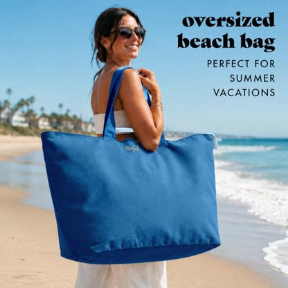 Fit & Fresh All The Things XL Beach Bag for Women, Oversized Travel Tote - color: Cobalt