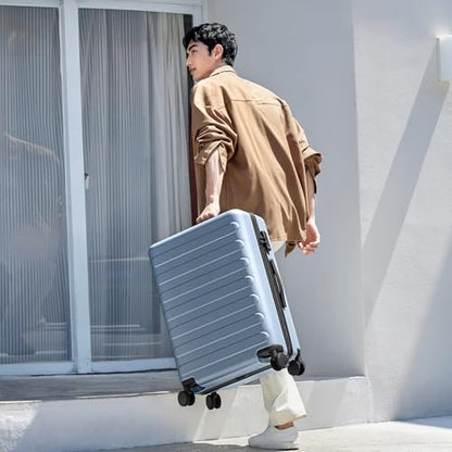 NINETYGO Medium Checked Luggage 26 Inch, Checking In Luggage with Smooth Spinner Wheels, Lightweight, Hard Shell PC Suitcase, Lightweight Travel Luggage, TSA Approved (Shadow, Rhine Basic) - color: 02-Shadow (Basic, No Expandable), size: Checked 26-Inch
