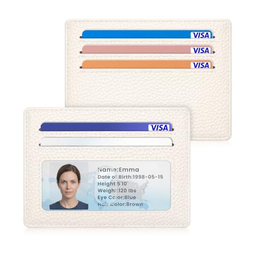Airkit Small Slim ID Case, Womens Credit Card Holder Wallet, RFID Sleeve - color: White