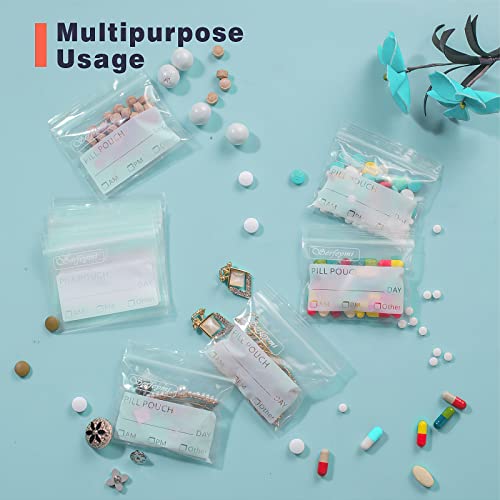 Serfeymi Pill Bags for Travel Pill Pouch Organizer Pack of 400, 3 x 2.75 in - size: Pack of 400