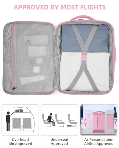 LARVENDER Carry on Luggage 20-Inch Expandable Suitcases, Peach Sparkling | 22x14x9 Airline Approved, Gradient PC+ABS Hardshell, Expands 2", 360° Spinner Wheels, TSA Lock, 3-Piece Set with XL Backpack - color: Peach-Sparkling (XL-BP), size: 3 Piece Set (Ba