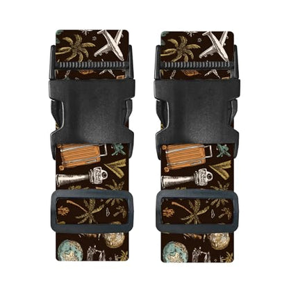 Nuxovilar Luggage Straps Set for Suitcase 1.96x90.5in Polyester - color: YCC01256, size: 1.96"x90.5"