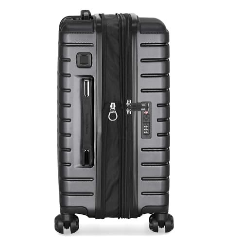 Traveler's Choice Archer Polycarbonate Hardside Spinner Luggage Set, Tie Down Straps, Grey, Carry-On 21-Inch - color: Grey, size: 1-Piece (Carry-On 21-Inch)