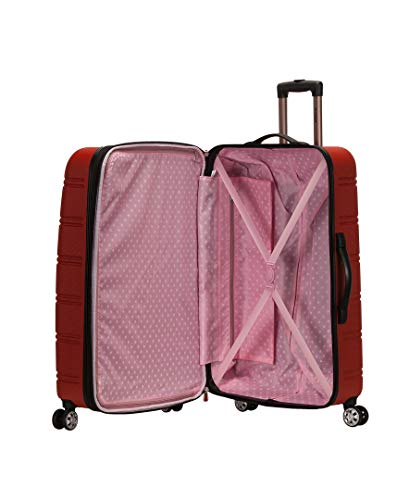 Rockland Melbourne Hardside 3 Piece Expandable Spinner Wheel Luggage Set, (20"/24"/28"), Red - color: Red, size: 3 Piece (20"/24"/28")