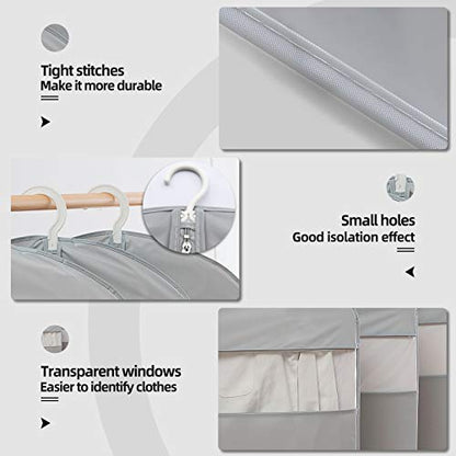 Suit Bag for Storage and Travel, 50"Garment Bags for Hanging Clothes, 4Pcs - size: Set of 4 (23.3'' X 50'')